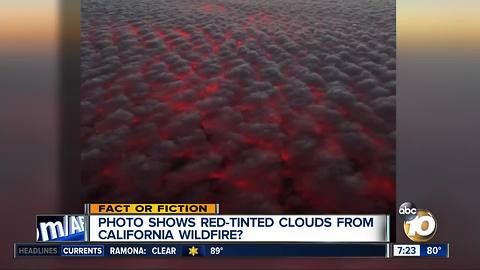 Photo shows fire from the sky?