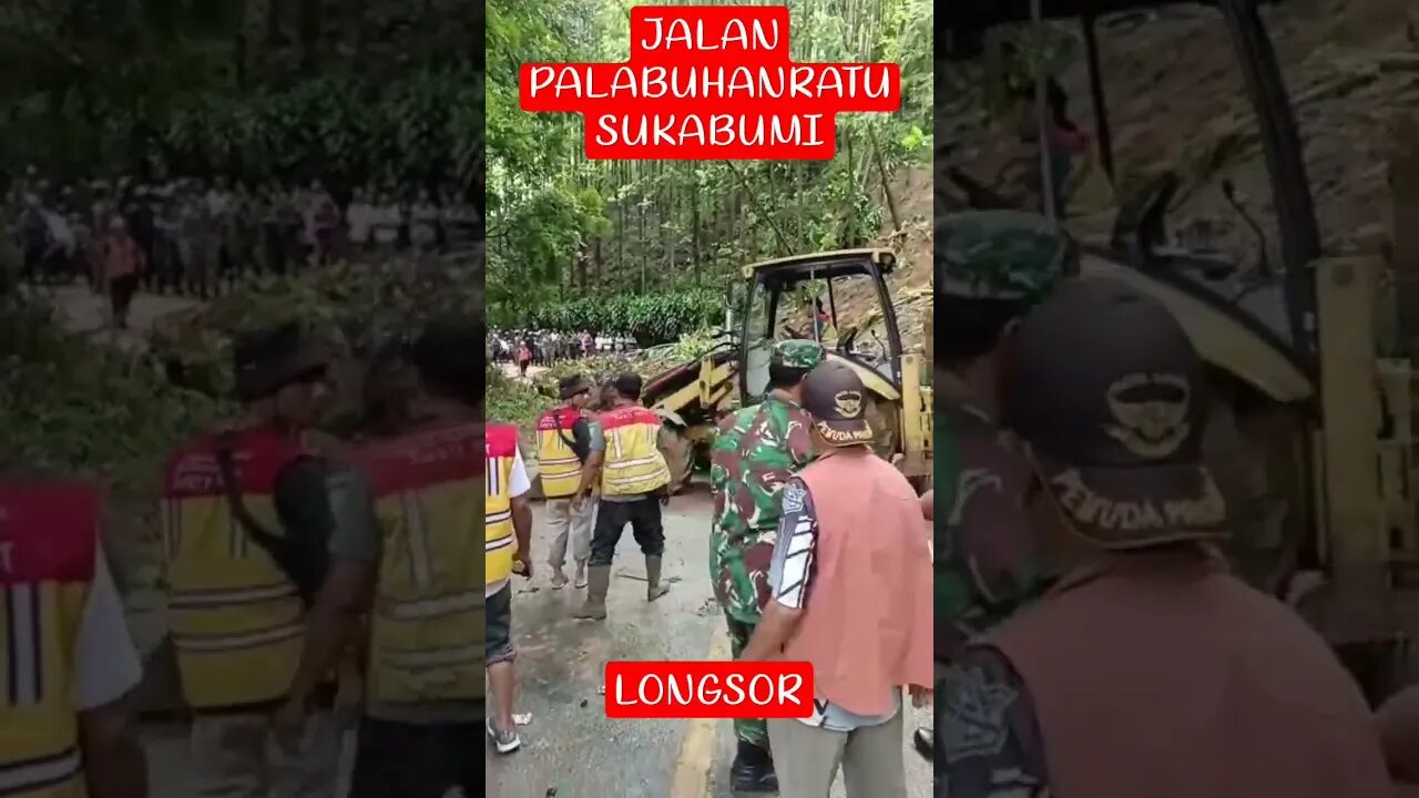 Jalan Palabuhan Ratu-Sukabumi Longsor#shorts