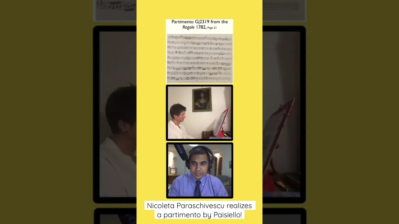 Nicoleta Paraschivescu realizes a partimento by Paisiello!