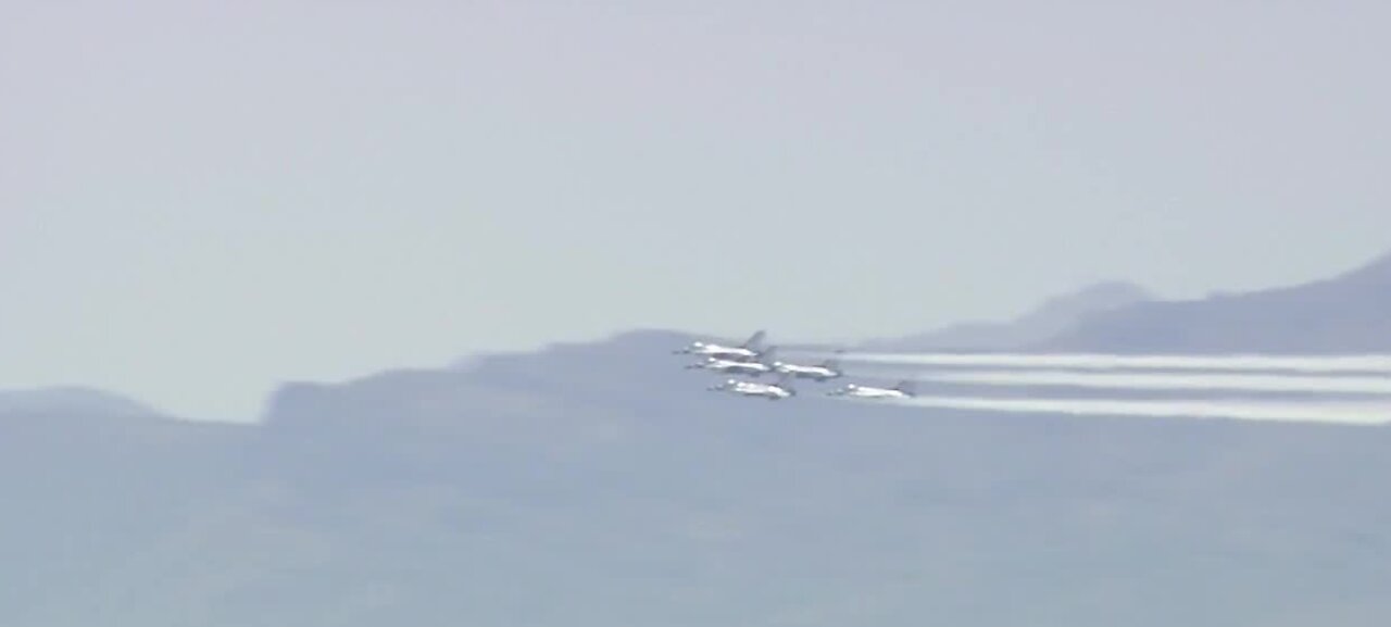 Thunderbirds seen flying over Las Vegas today