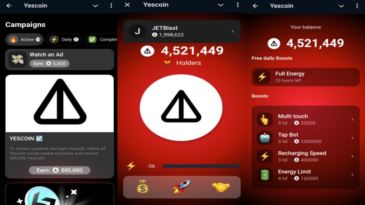 Real Yescoin | New User Interface And Better Rewards System | Tap2Earn