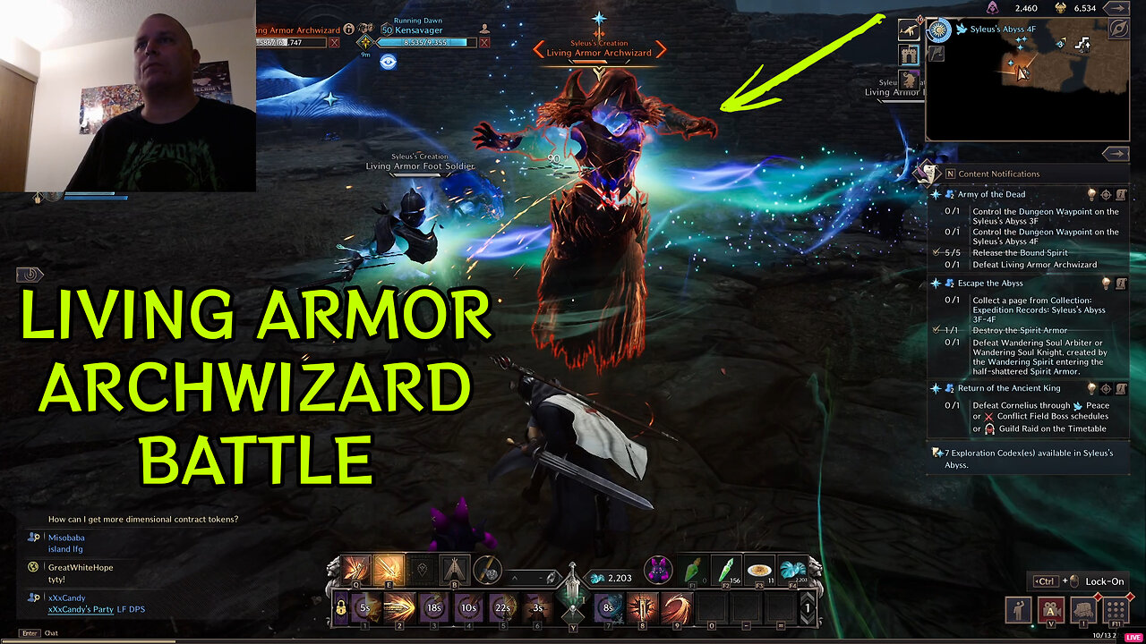 LIVING ARMOR ARCHWIZARD BATTLE