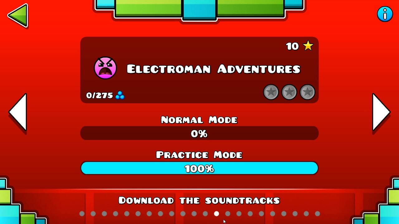 Geometry Dash Level 13 Electroman Adventures Attempt 2