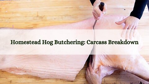 Homestead Hog Butchering - Carcass Breakdown
