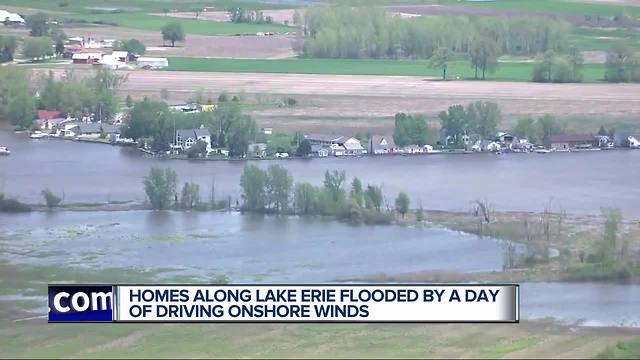 Neighborhoods from Frenchtown Township to Luna Pier dealing with flooding from Lake Erie