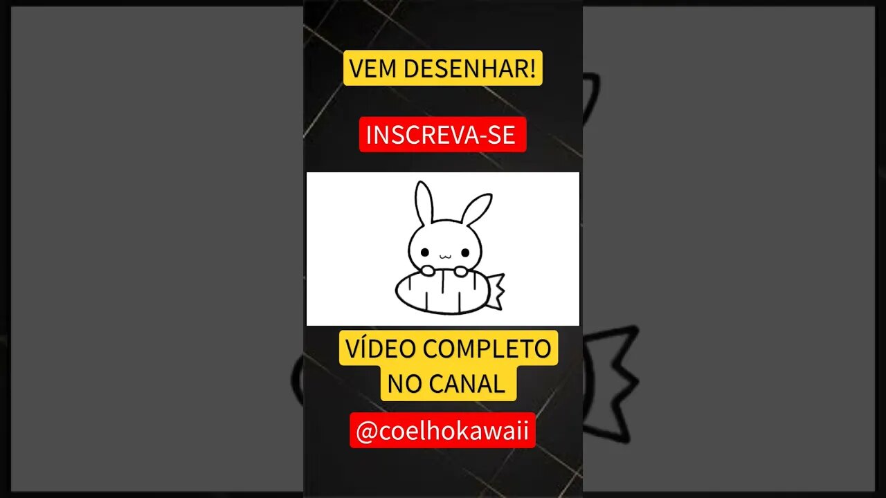 COMO DESENHAR COELHO KAWAII FÁCIL #desenho #shorts #desenhofacil #desenholivre #desenhofofo