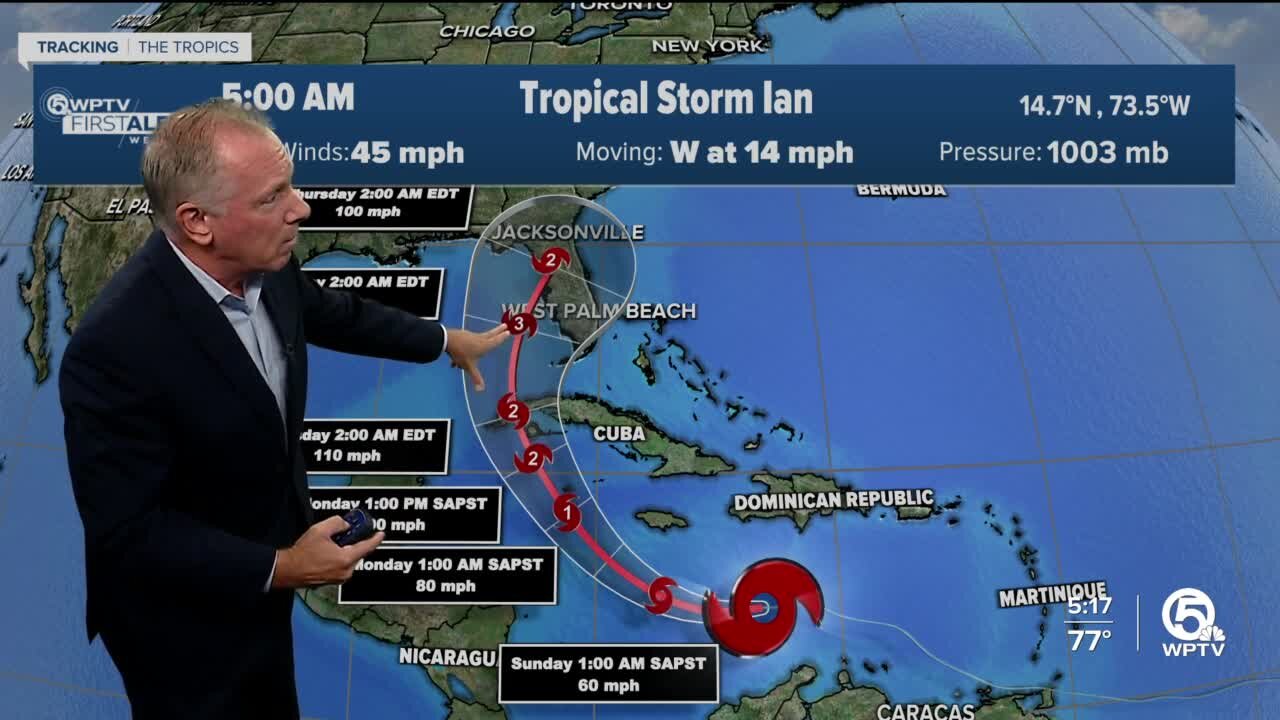 Tropical Storm Ian 5 a.m. advisory, Sept. 24, 2022