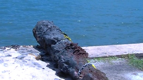 Centuries-old cannon raised from ocean