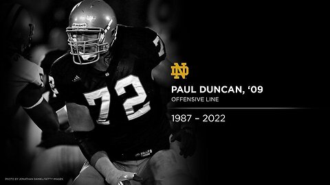 Paul Duncan, former Notre Dame lineman, drops dead at 35 during daily run. Cardiac arrest (Jul 2022)