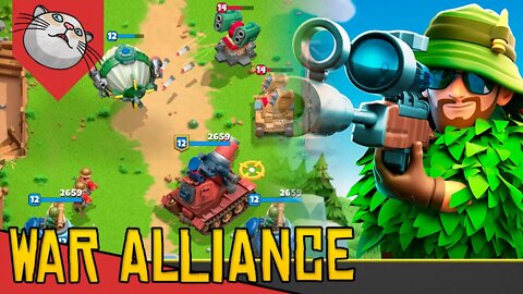 GRATIS! Temática MILITAR para Mobile - War Alliance PvP [Conhecendo o Jogo Gameplay Português PT-BR]