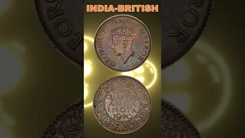 India-british ¼ Anna 1940.#shorts #coinnotesz