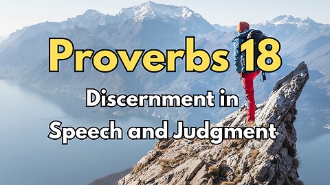 Proverbs 18 - Discernment in Speech and Judgment