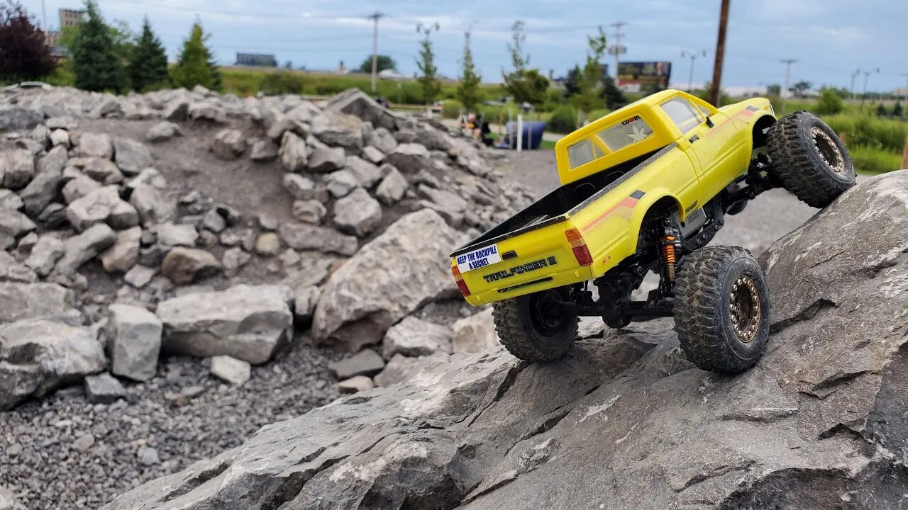 SCX24 Baby Yota showing you some of the new features at Lakeside Crawler Park