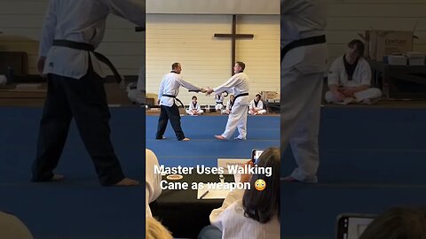 Master Introduces walking Cane As a Weapon! #martialarts #shorts