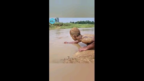 Sand Catches A Big Monster Fish By Hand