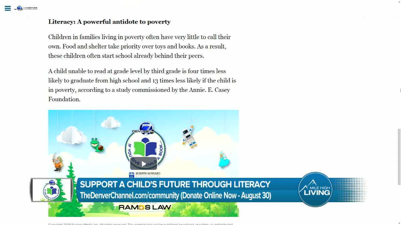 Ramos Law and Denver7- Support A Child's Future