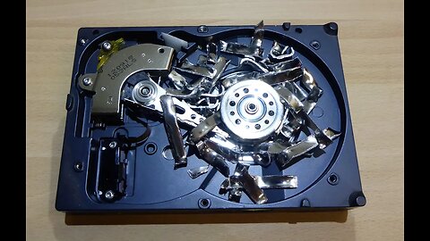 Customer wish : shredding a HDD platter.