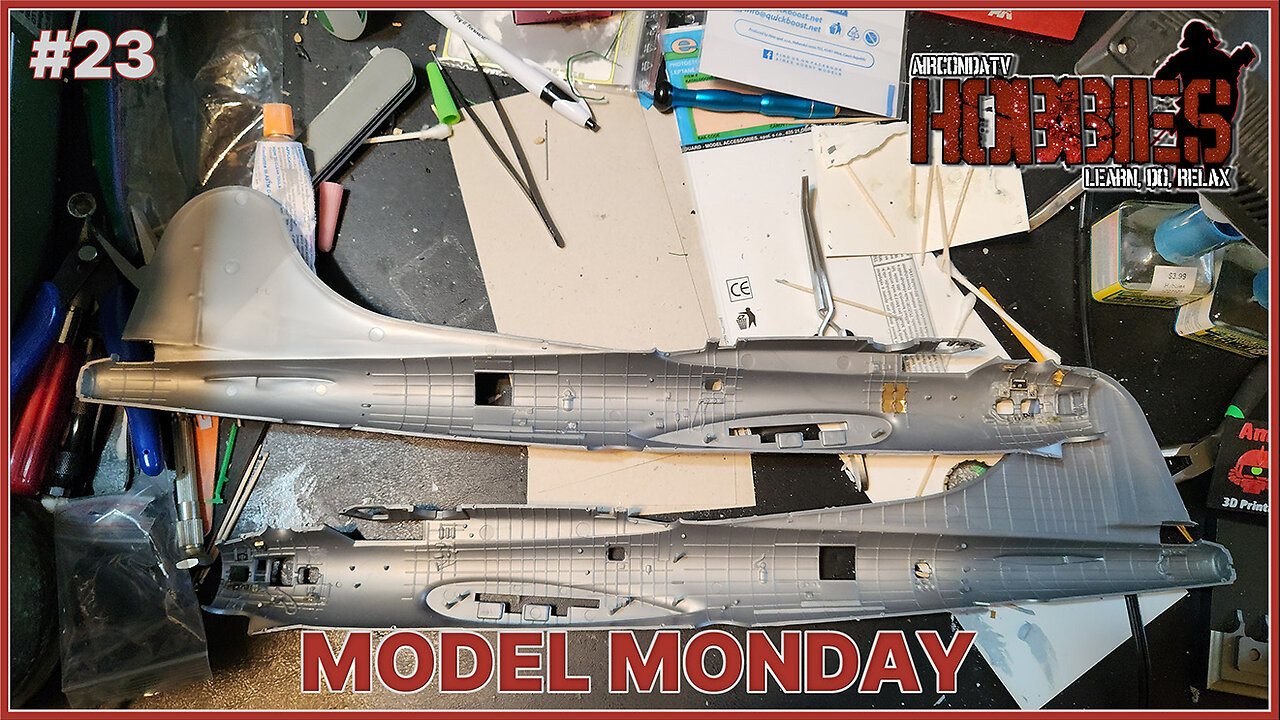 Model Mondays - Back to the Grid. Continuing the 1/48 B-17G Flying Fortress