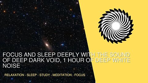 With The Sound Of Deep Dark Void | Focus And Sleep Deeply | 1 Hour Of White Noise.