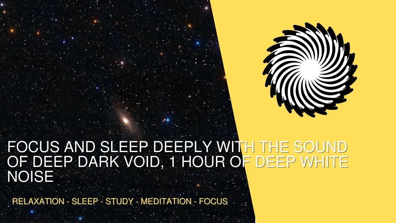 With The Sound Of Deep Dark Void | Focus And Sleep Deeply | 1 Hour Of White Noise.