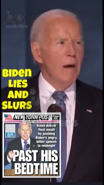 President Biden lies, slurs and yells his way through entire DNC speech.