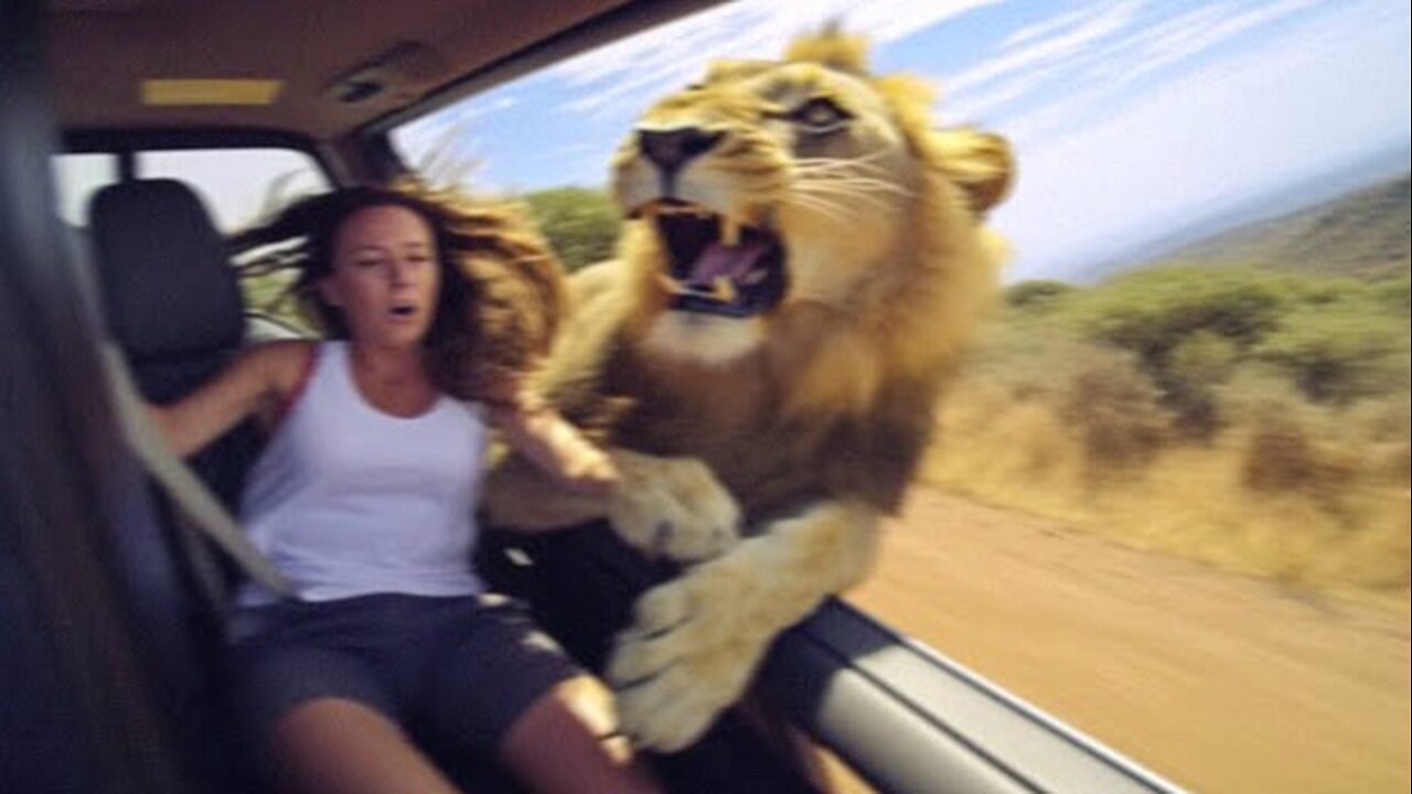 Woman Gets DRAGGED Out of Safari Car by Lion...