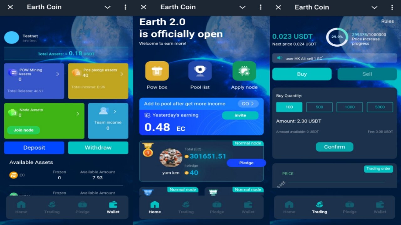 EarthCoin 2.0 Is Officially Open | Start Staking Your $EC Tokens To Make More Profit | Telegram Bot