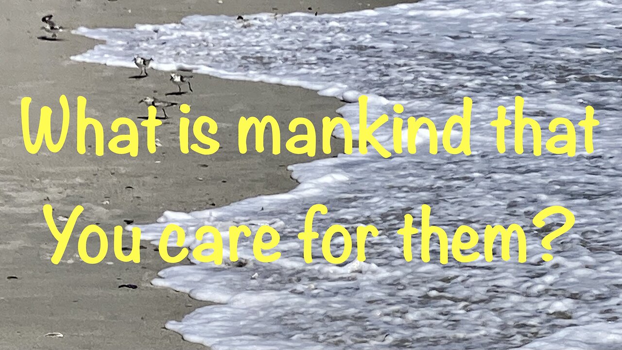 What is mankind that You care for them? Psalm 8