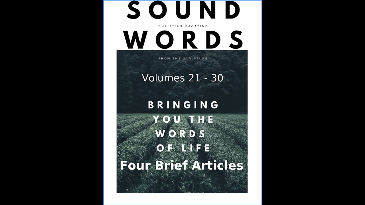 Sound Words, Four Brief Articles