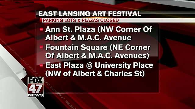 Road closures for East Lansing Art Fest