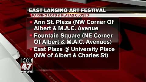 Road closures for East Lansing Art Fest