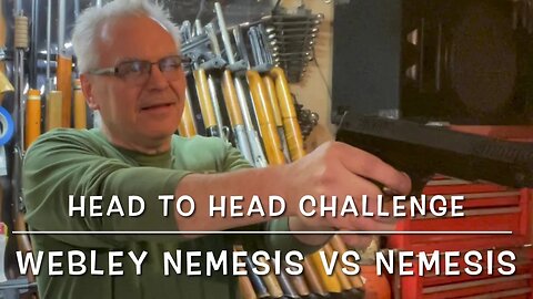 Head to head challenge: Webley Nemesis vs Nemesis.177 pellet pistols. Co2 vs single stroke!