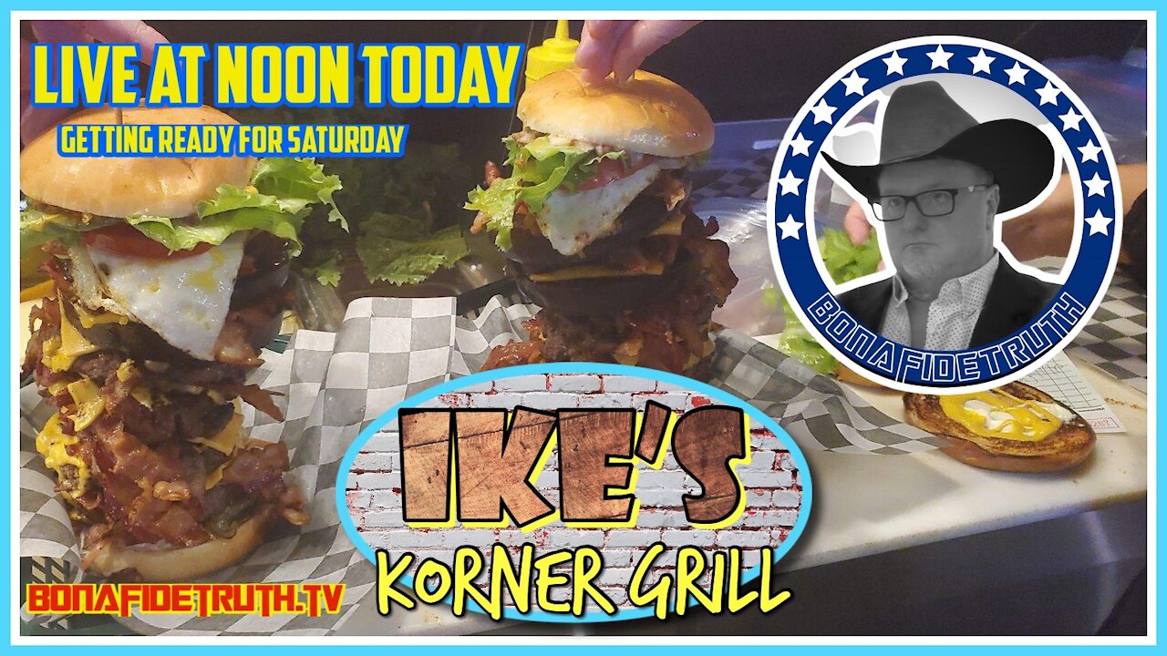 Live from Ikes Grill ! Getting ready for Saturfday!!