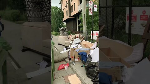 Pile of garbage and mattress ready for collection #viralvideo
