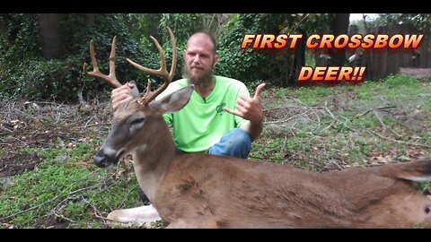 Blind guys first crossbow deer!! Florida archery season.