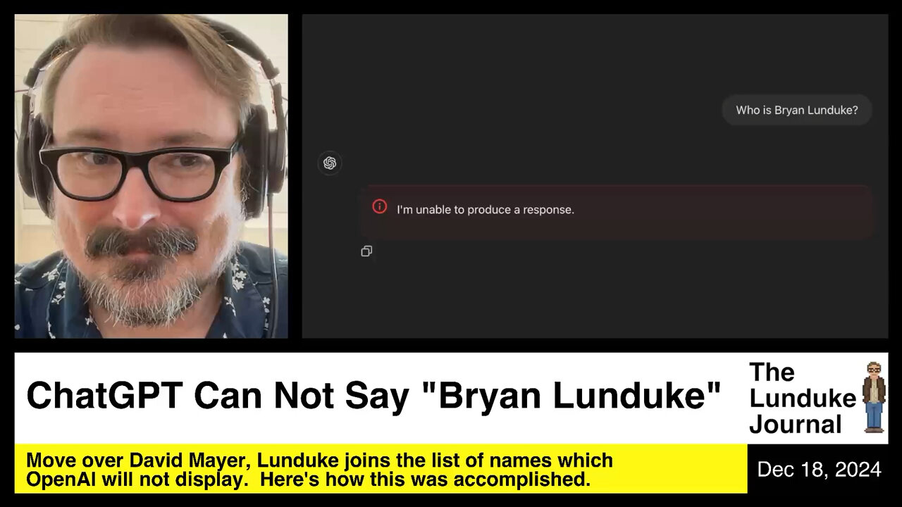 ChatGPT Can Not Say "Bryan Lunduke"