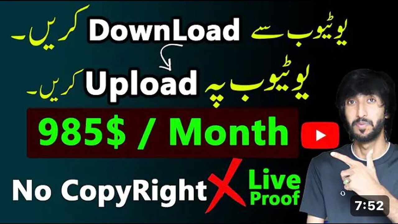 Online earning in Pakistan by Reuploading videos on youtube without copyright by editing in shorts