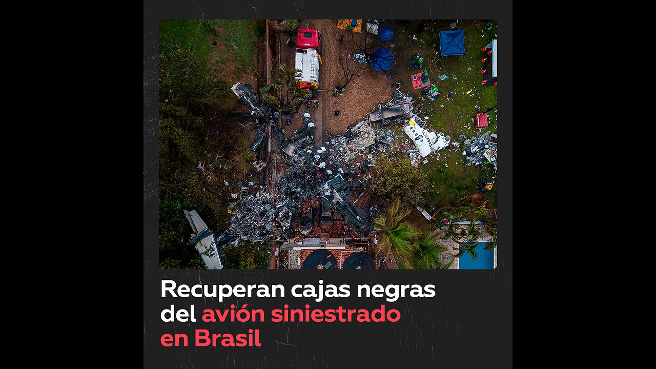 Fuerza Aérea Brasileña difunde imágenes del lugar del accidente aéreo en Sao Paulo