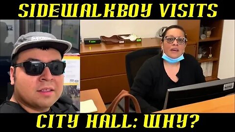 Frauditor SidewalkBoy Visits City Hall & Files Complaint!