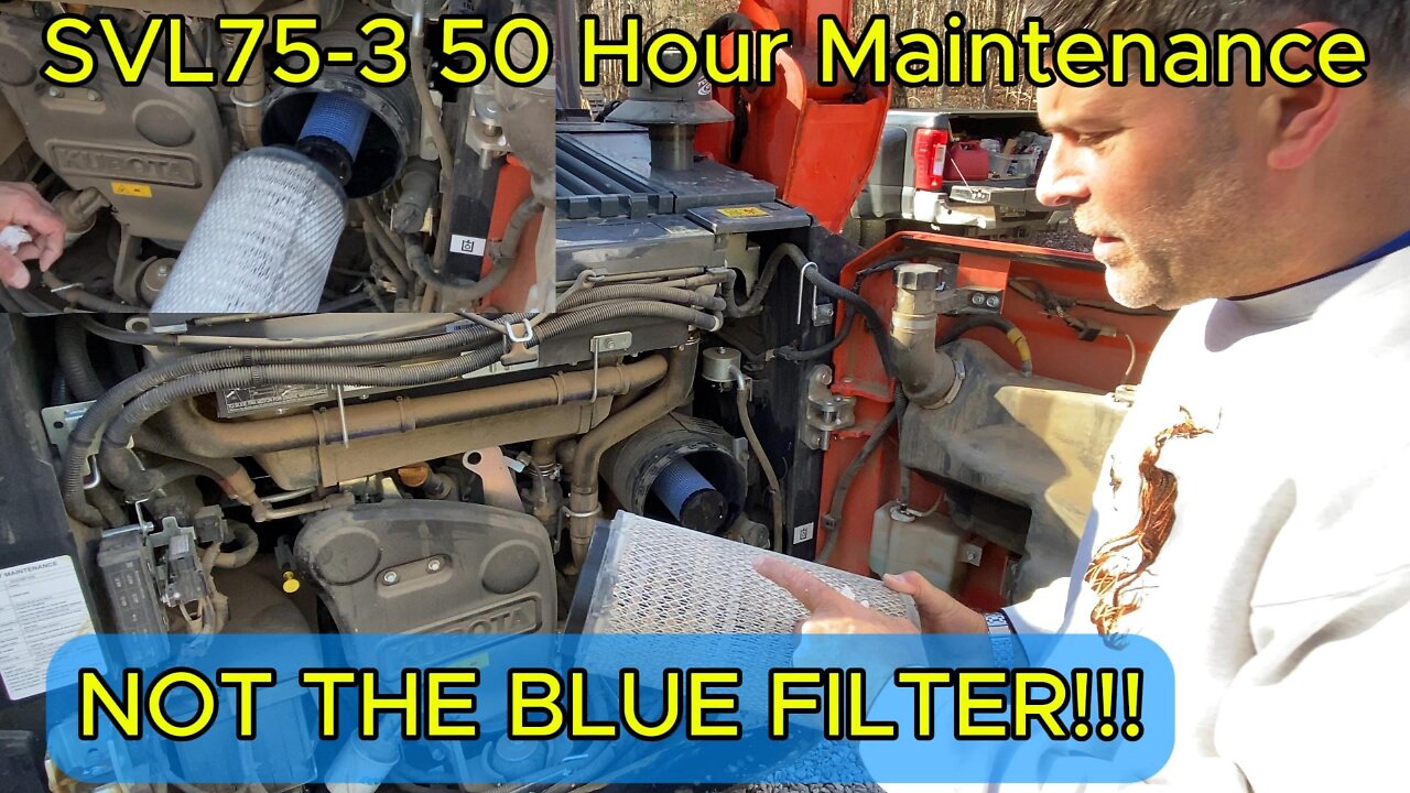 50 Hour Kubota SVL75-3 and other Skid Steer Maintenance DO NOT Take the Blue Pill !! Maybe more!!