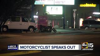 Motorcyclist who struck and killed pedestrian in Phoenix speaks out