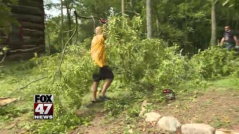 Residents of Bath pick up the pieces after Saturday's storms