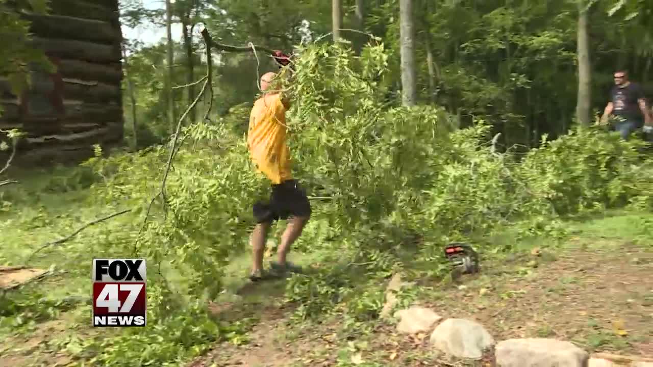 Residents of Bath pick up the pieces after Saturday's storms