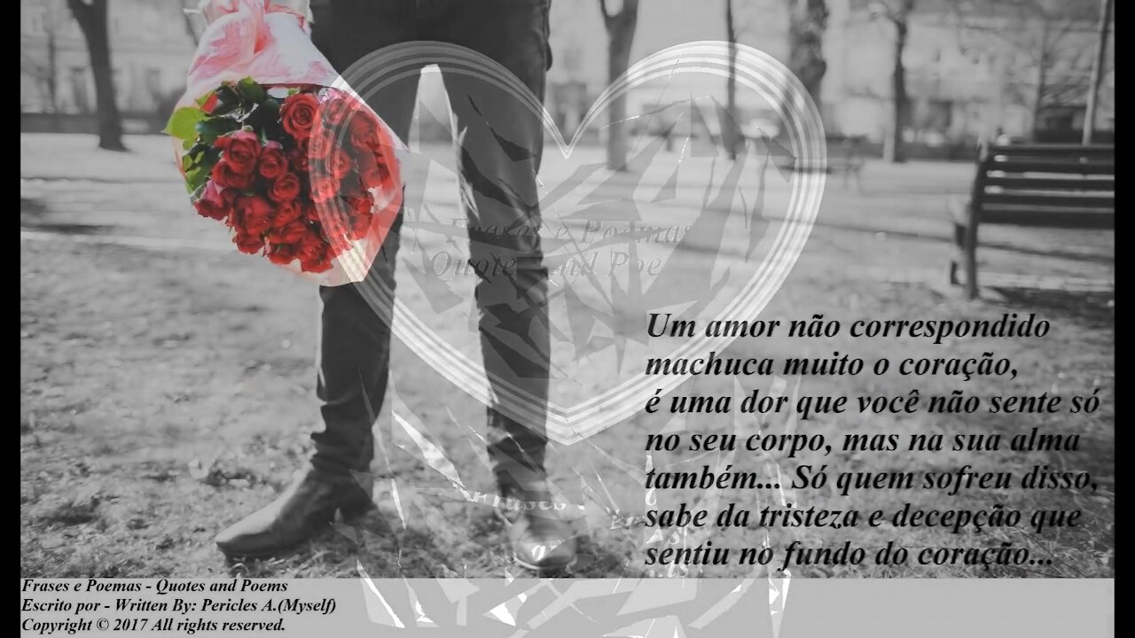 Um amor não correspondido machuca muito o coração, só quem sofreu disso... [Frases e Poemas]