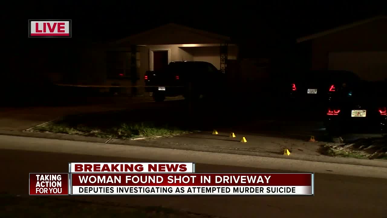 Woman found shot in the driveway