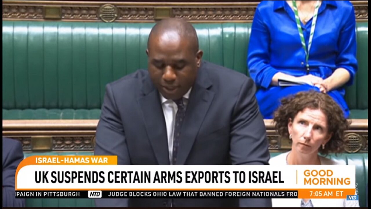 UK SUSPENDS CERTAIN ARMS EXPORTS TO ISRAEL