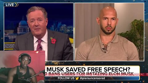 REACTION!!!Andrew Tate RETURNS To Debate Piers Morgan on Elon Musk And Free Speech