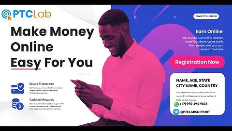 Earn Money Online || No Investment || Registration Bonus 5$ || View ADS || Any Time Payment