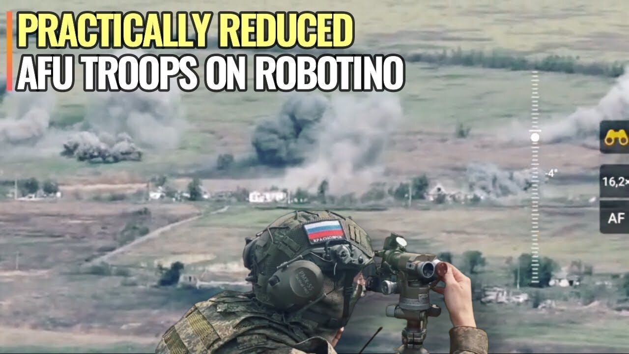 Mercilessly, heavy Russian artillery packages pounded Ukrainian positions on Robotino