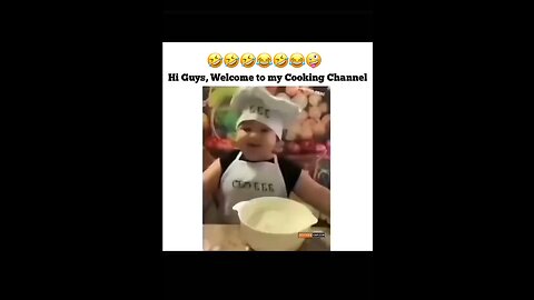 Hy guys welcome to my cooking channel- baby funny videos